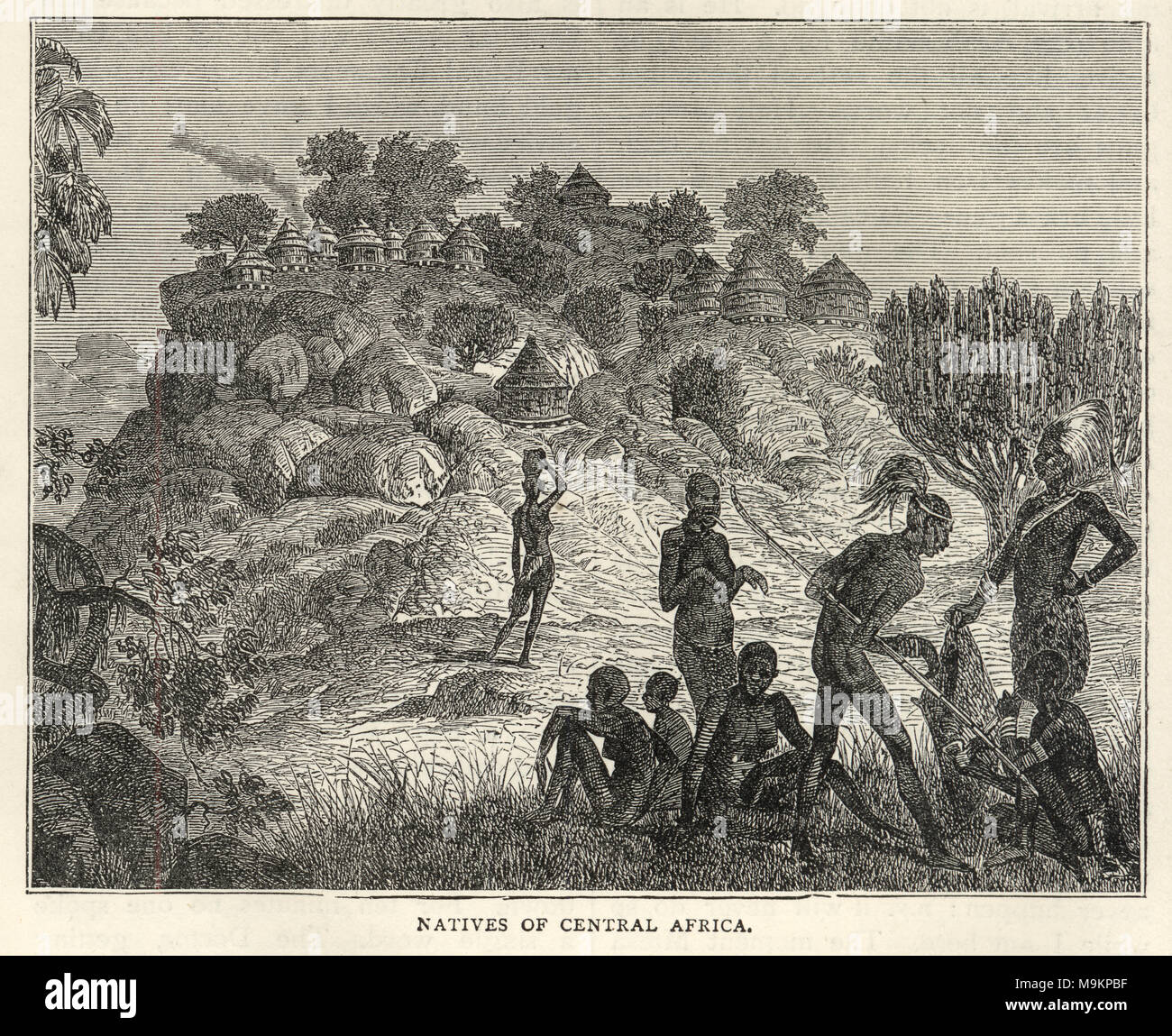 19th century engraving africa village hi-res stock photography and ...