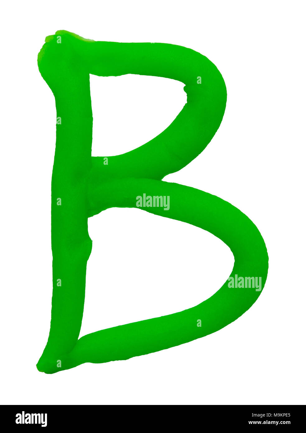 Plasticine letter B isolated on a white background Stock Photo - Alamy