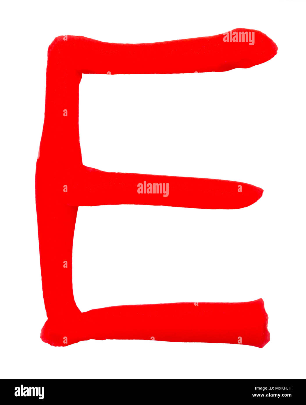 Plasticine letter E isolated on a white background Stock Photo - Alamy