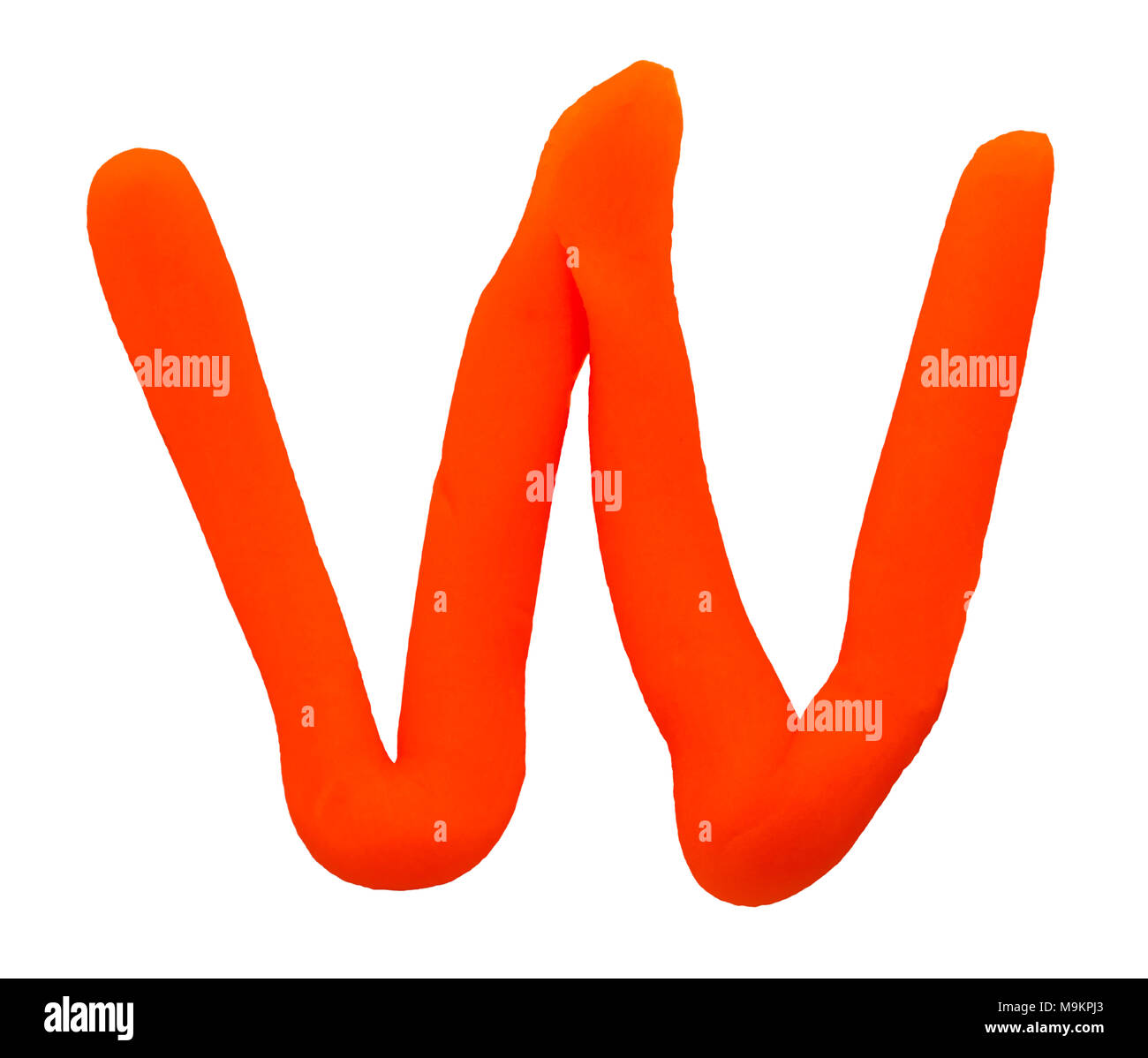 Plasticine letter W isolated on a white background Stock Photo - Alamy