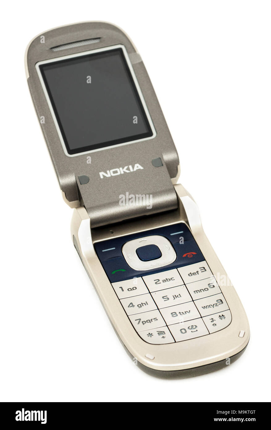 Vintage Nokia mobile phone (pre-3G/4G) from around 2005 Stock Photo