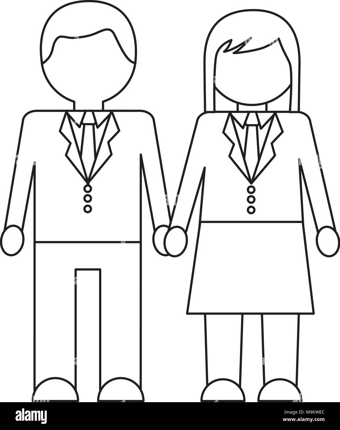 businesspeople man and woman holding hands Stock Vector Image &amp; Art - Alamy