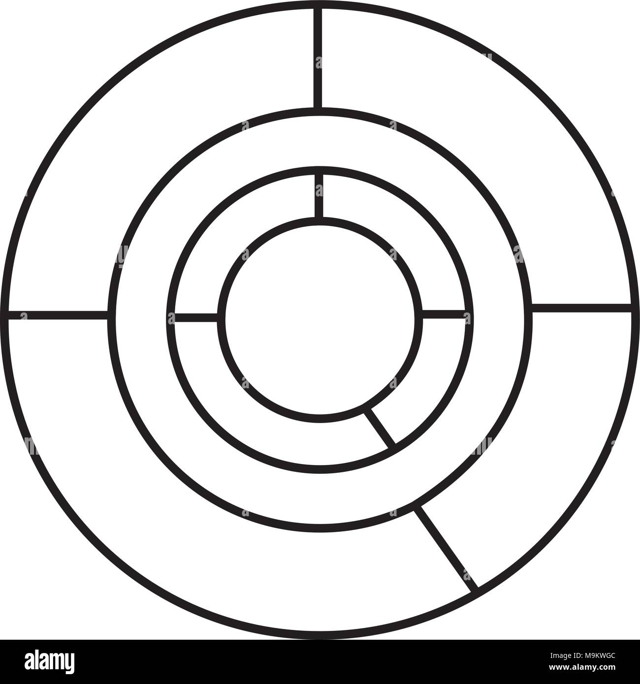 round chart statistic data diagram icon Stock Vector Image & Art - Alamy
