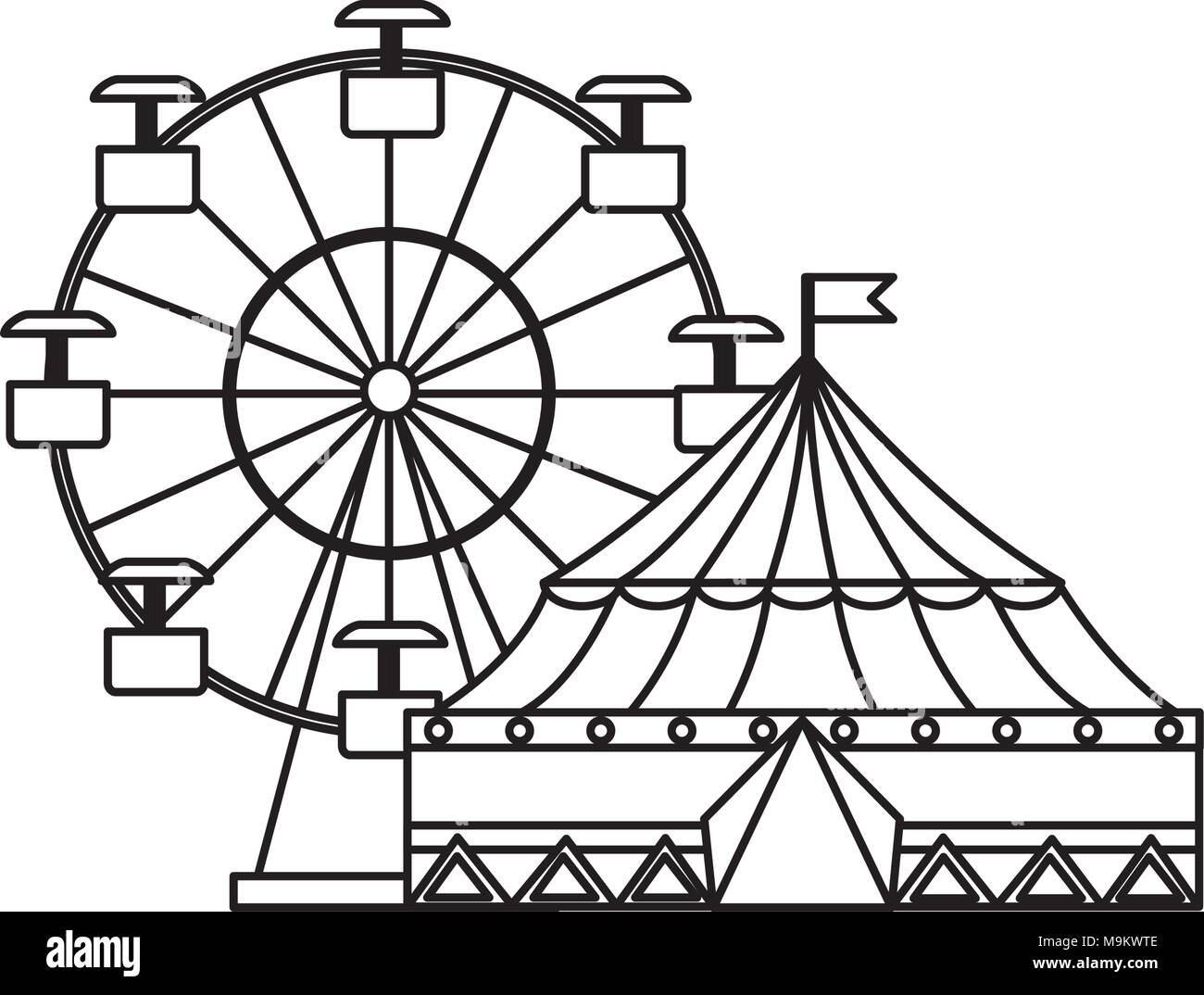 carnival clipart black and white