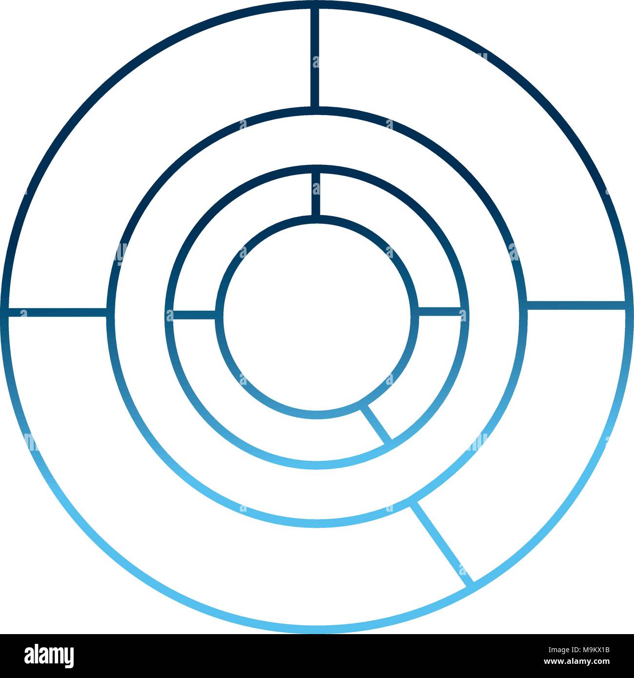 round chart statistic data diagram icon Stock Vector Image & Art - Alamy