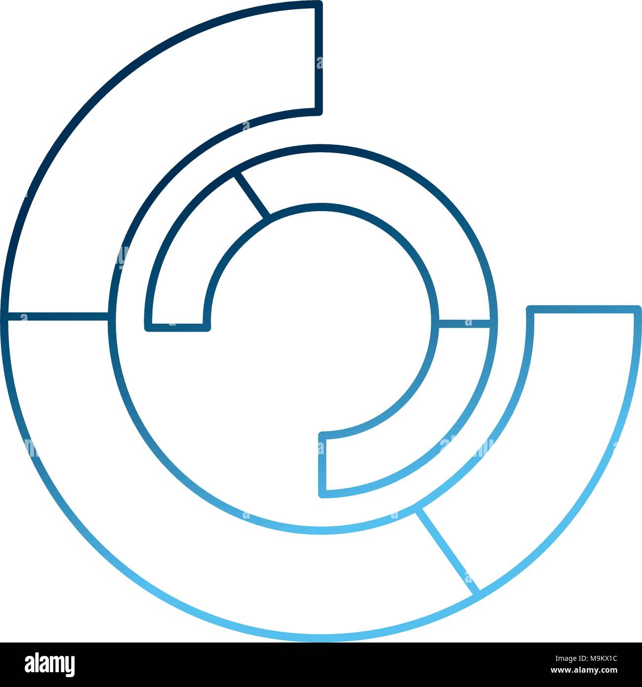 statistic round shape diagram icon Stock Vector