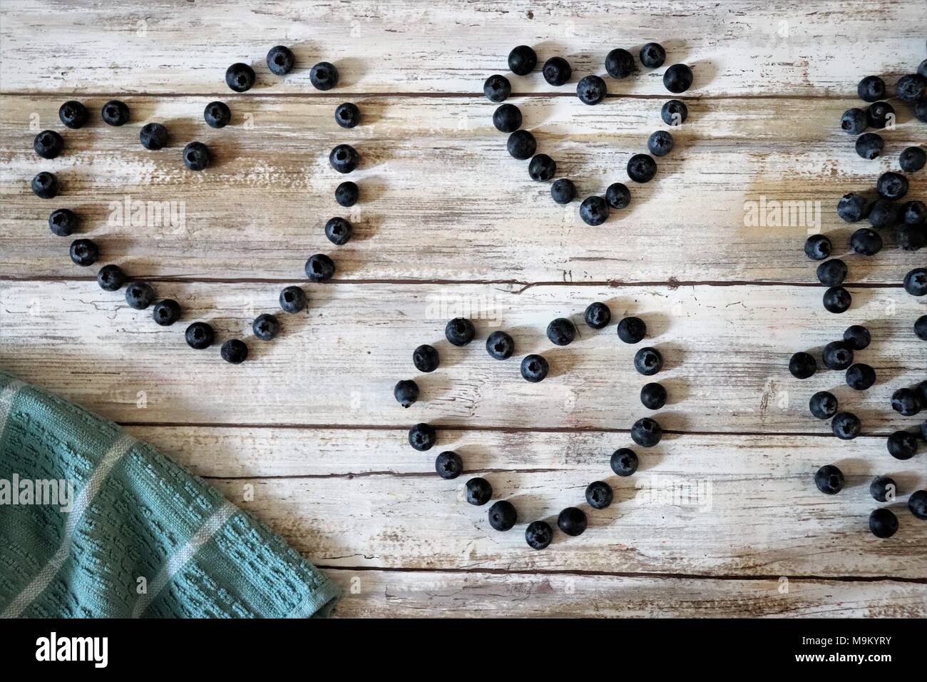 Loving fun with Blueberries Stock Photo