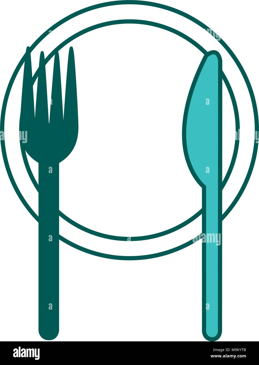 chicken utensils dish fork and knife Stock Vector Image & Art Alamy
