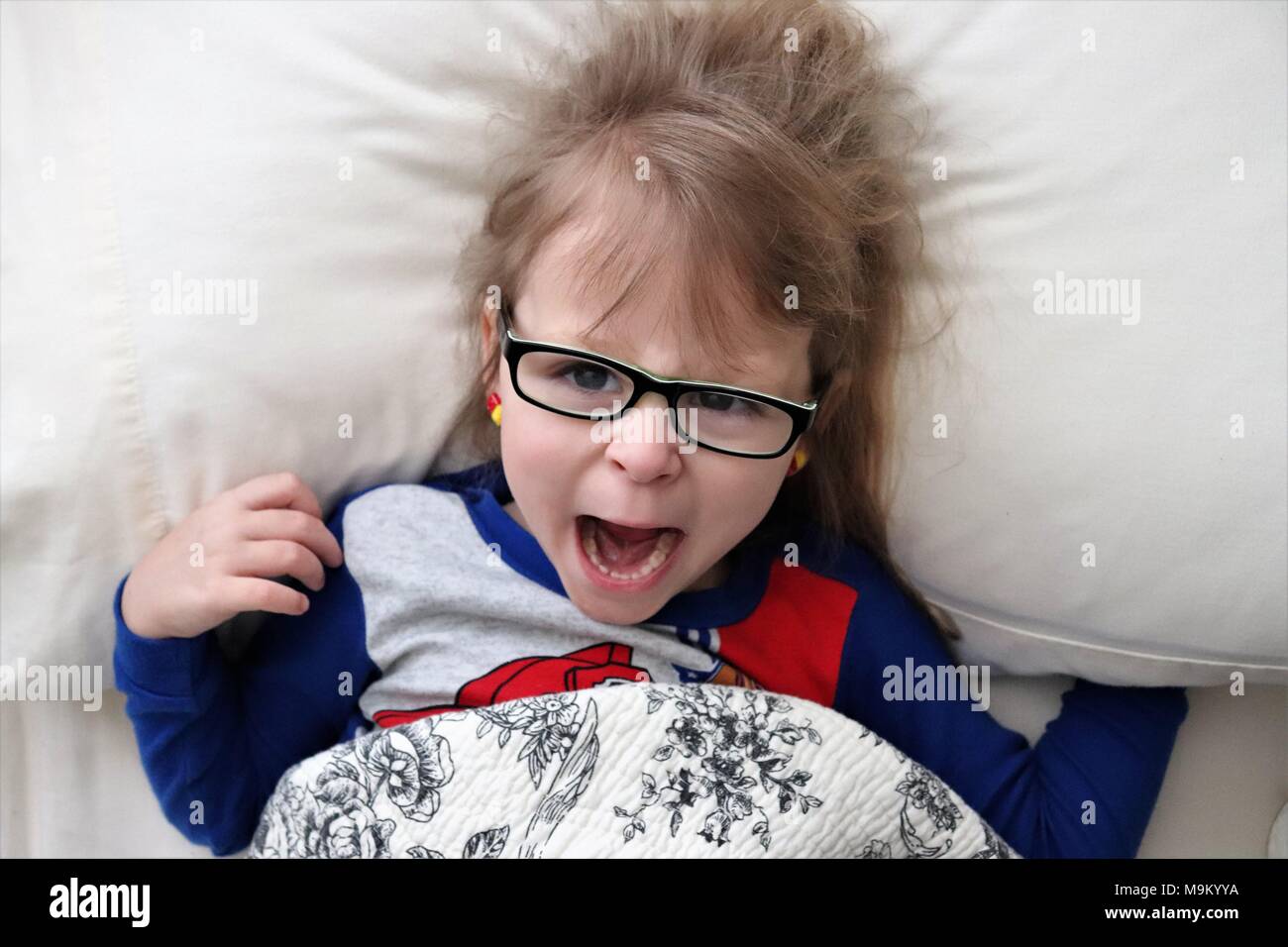 Good morning there, little one Stock Photo