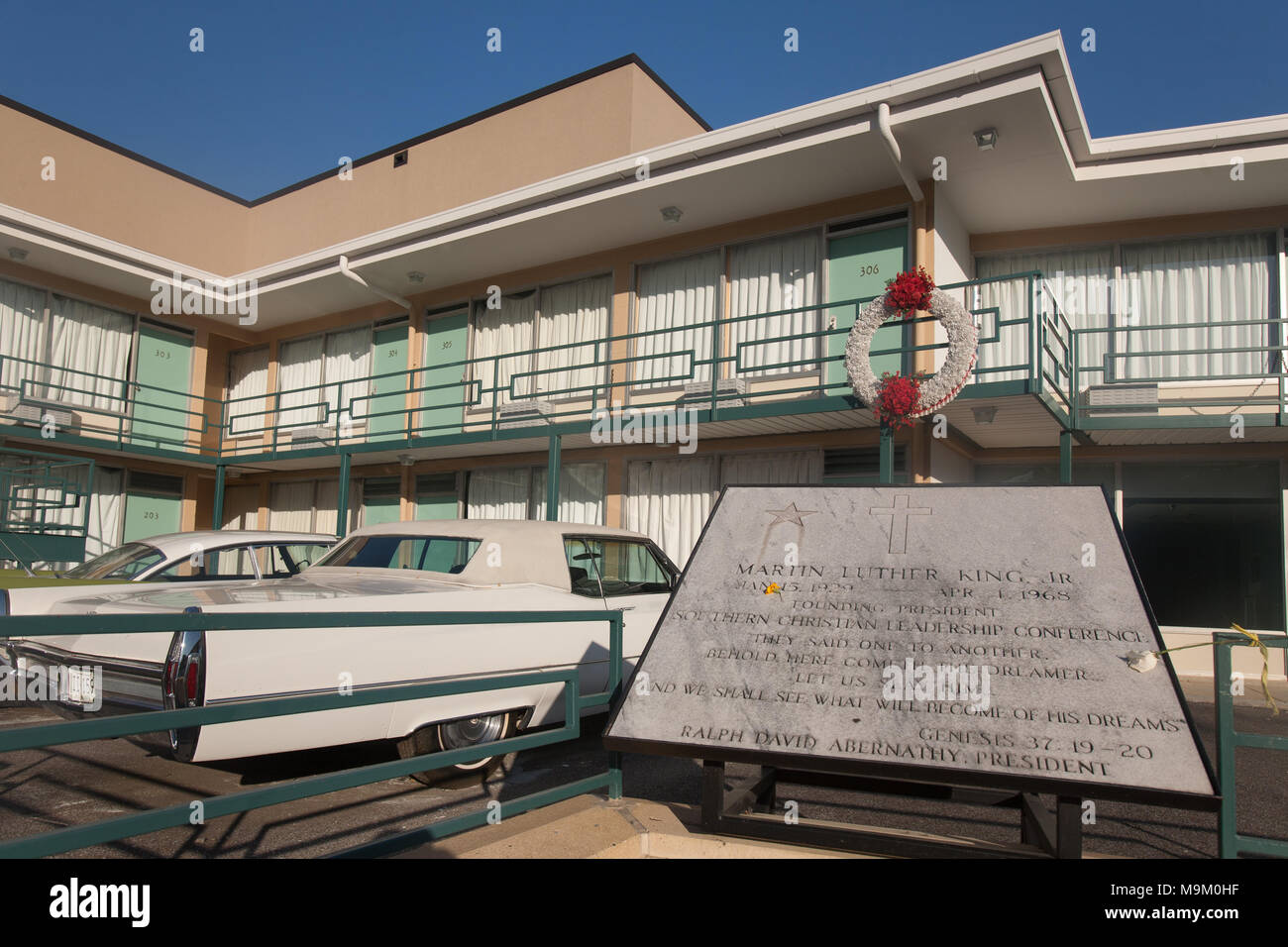 National Civil Rights Museum located in the old Lorraine Motel, site of the Martin Luther King, Jr assassination, in Memphis, Tennessee. Stock Photo