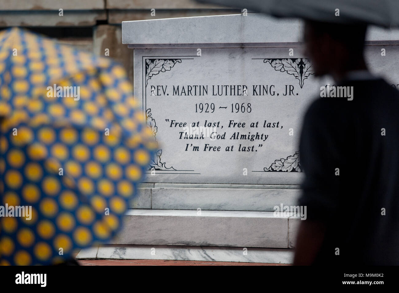 Civil Rights leader Dr Martin Luther King Jr Tomb located at the Martin Luther King Historic Site in Atlanta, Georgia. Stock Photo