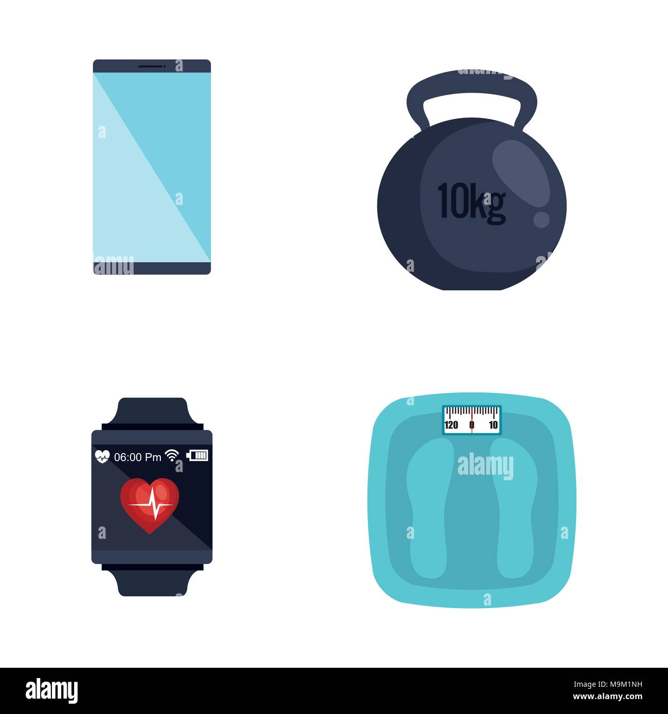 healthy lifestyle set icons Stock Vector Image & Art - Alamy
