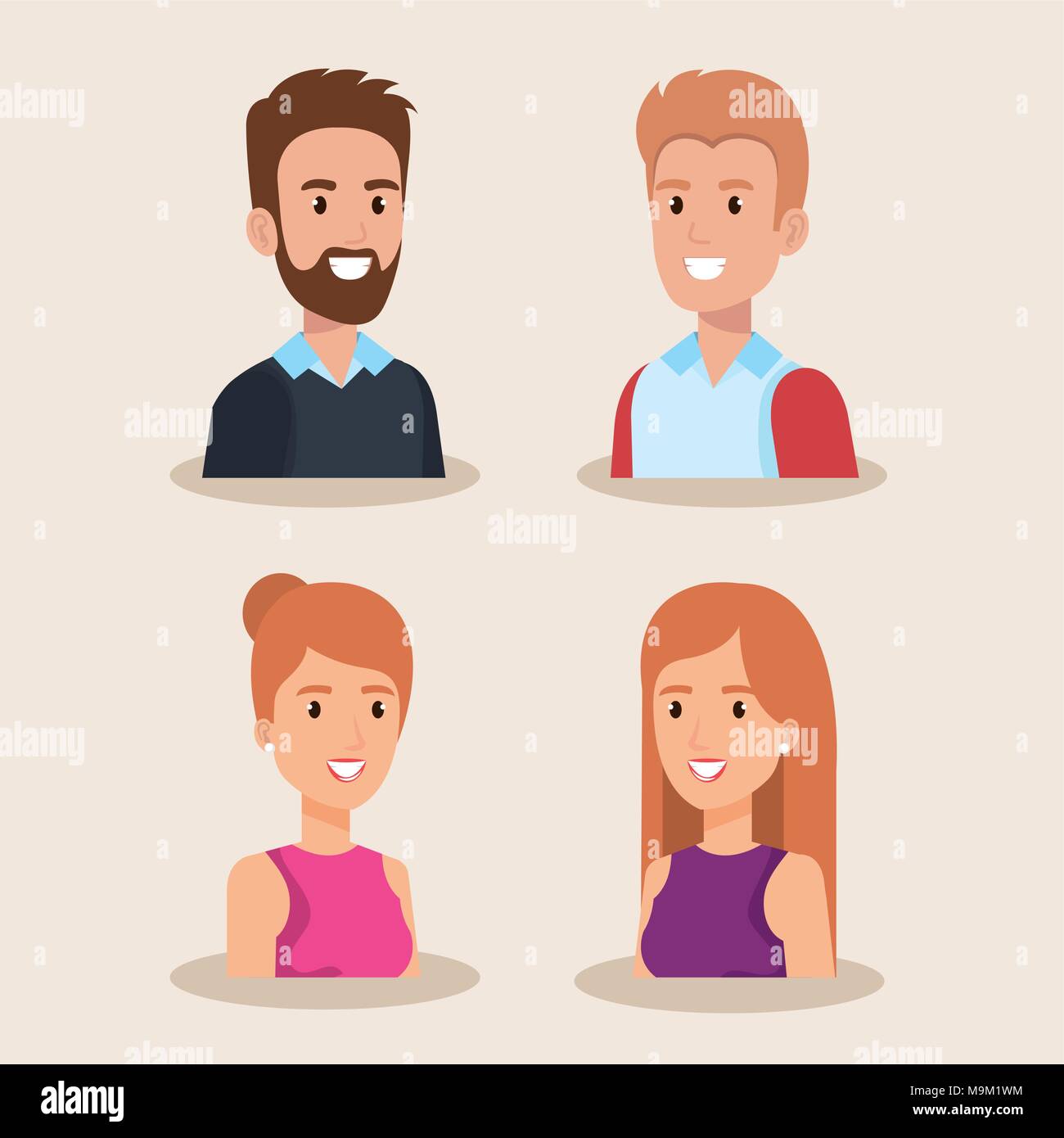 young people avatars characters Stock Vector Image & Art - Alamy