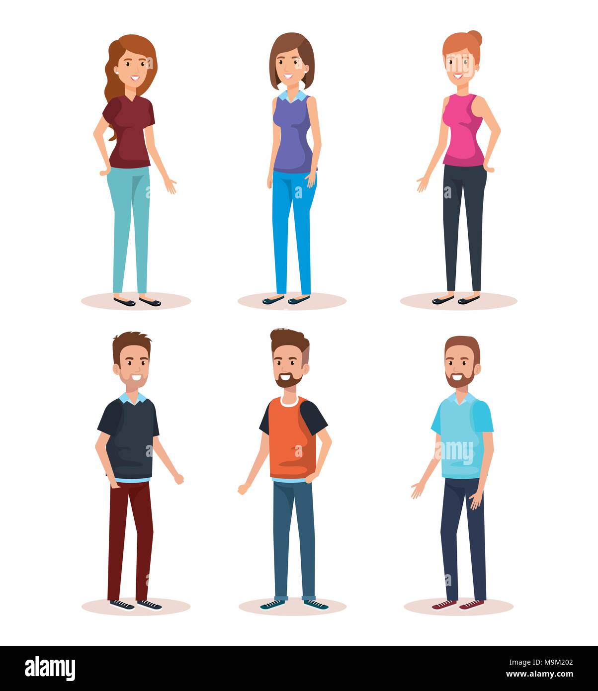 young people avatars characters Stock Vector Image & Art - Alamy
