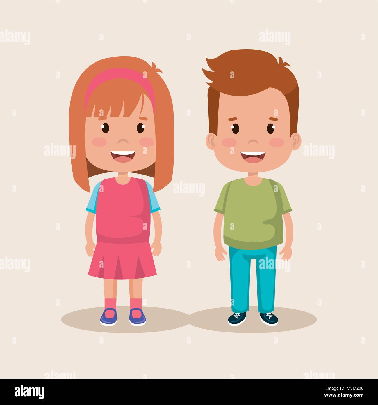 couple of little kids characters Stock Vector Image & Art - Alamy