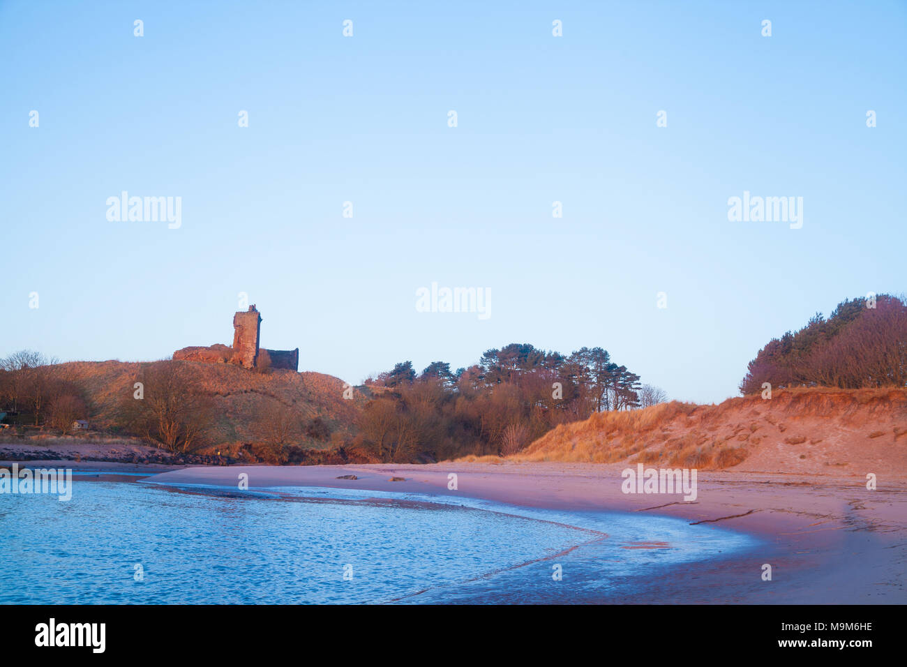 The remains of Red Castle near Lunan Bay Angus Scotland Stock Photo Alamy