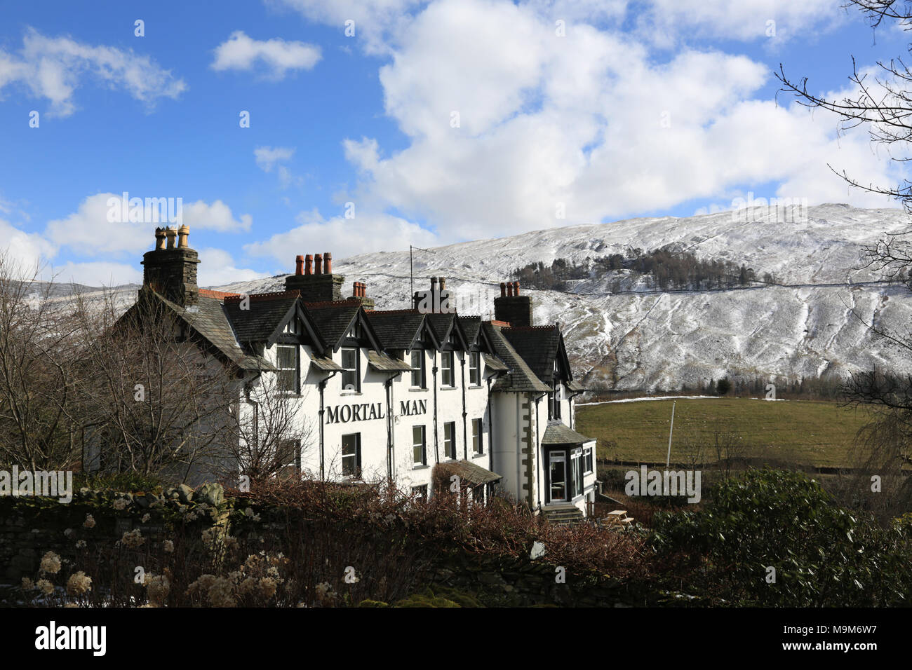 The Mortal Man pub at Troutbeck in the English Lake district, Cumbria