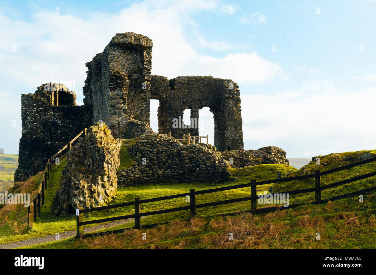 Remains of the castle at Kendal, Cumbria Stock Photo