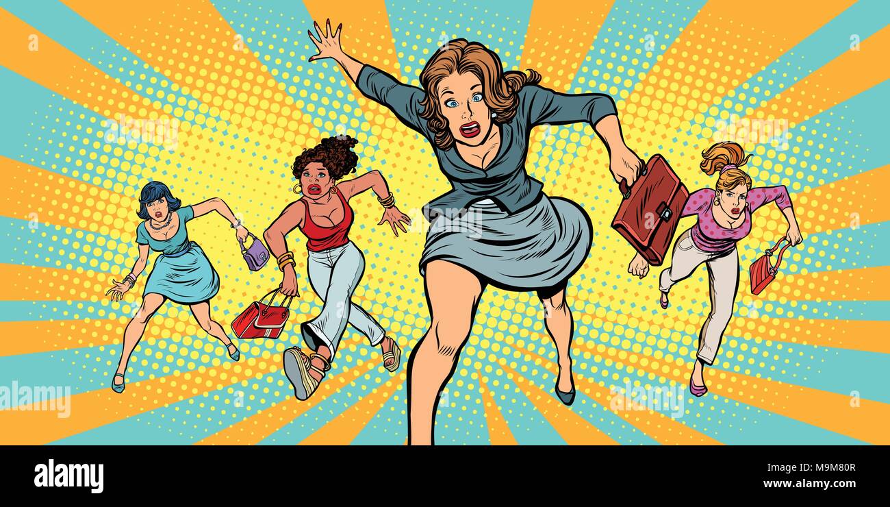 People running in panic hi-res stock photography and images - Alamy