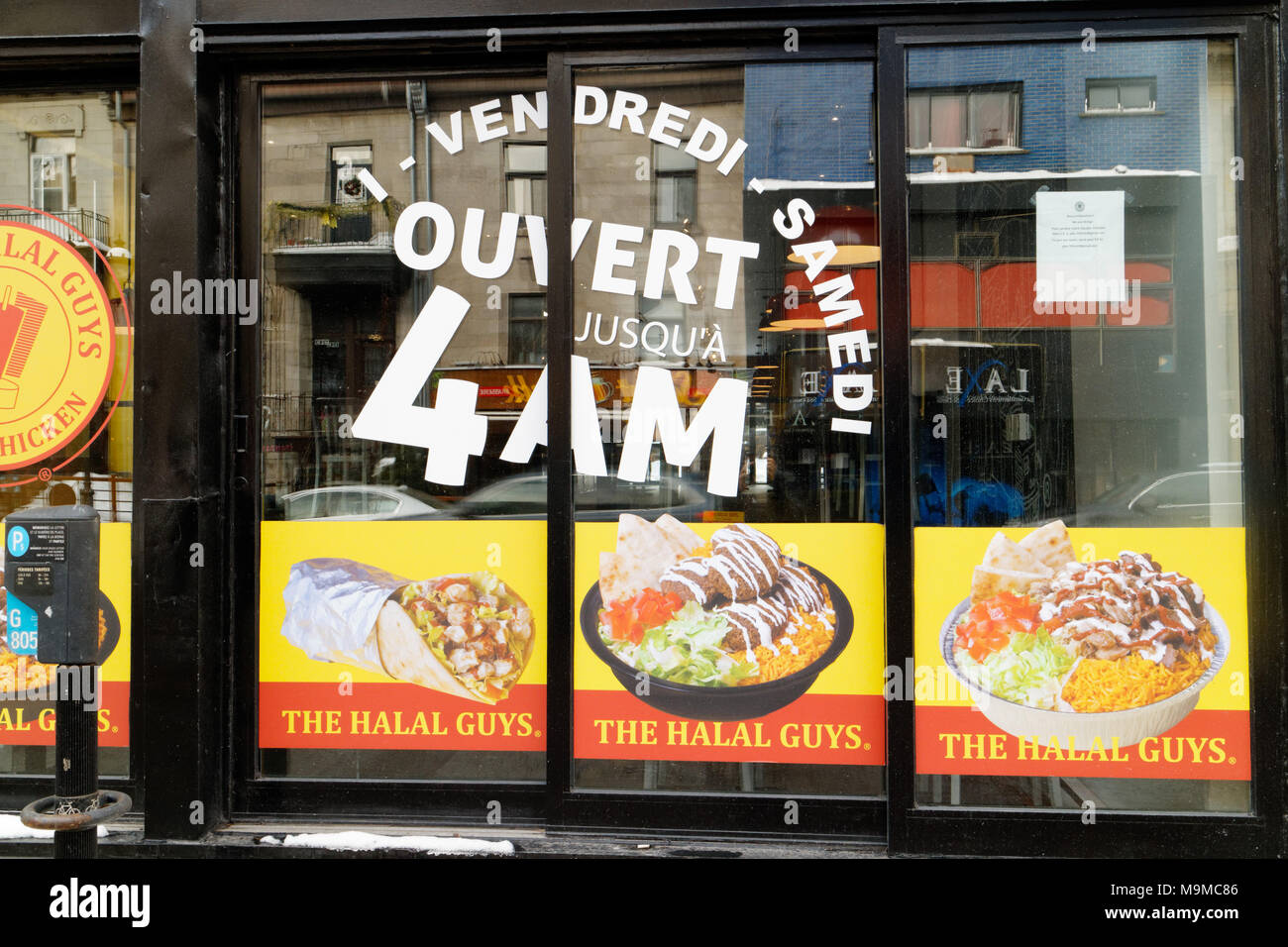 The Halal Guys, a halal fast food restaurant on Rue St Denis in