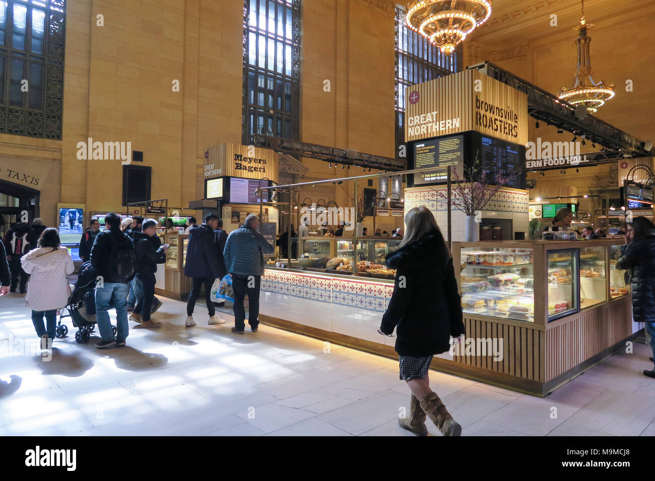 Great Northern Food Hall, Vanderbilt Hall in Grand Central Terminal, NYC, USA Stock Photo