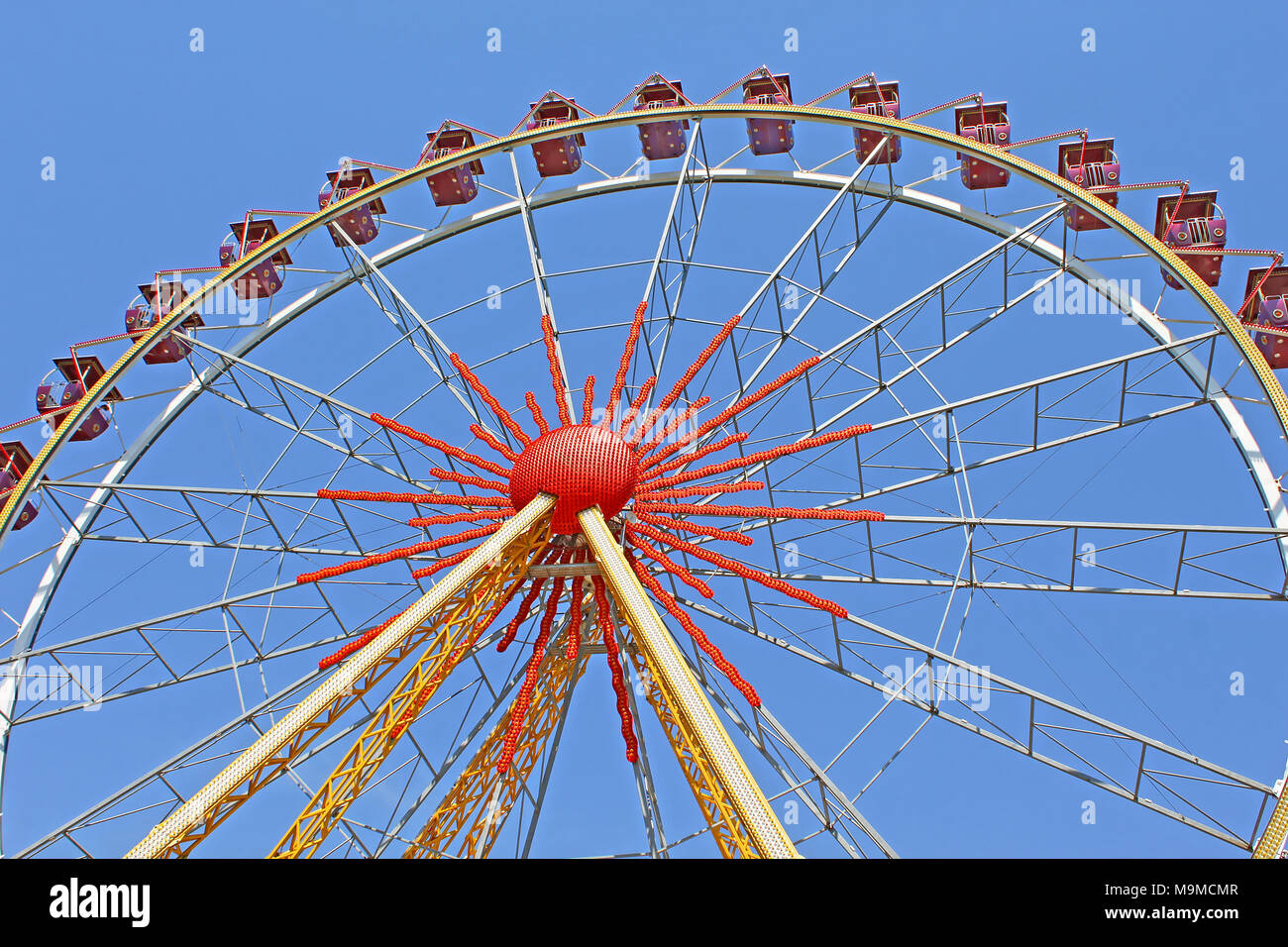 Largest ferris wheel in Ukraine. Odessa, Shevchenko Park Stock Photo