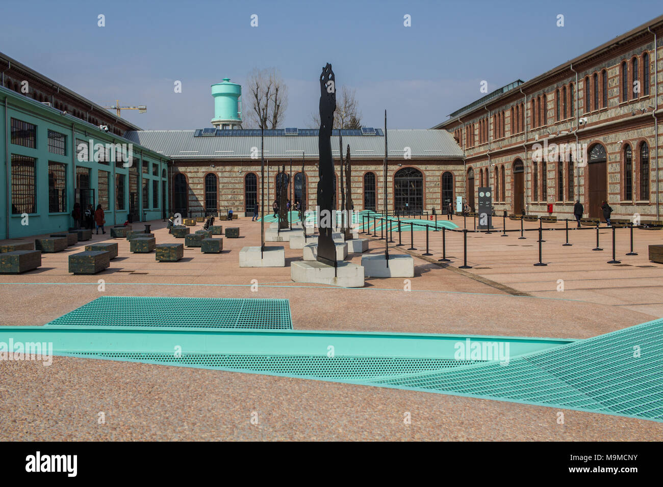 OGR entrance (Officine Grandi Riparazioni Museum in Torino) Stock Photo