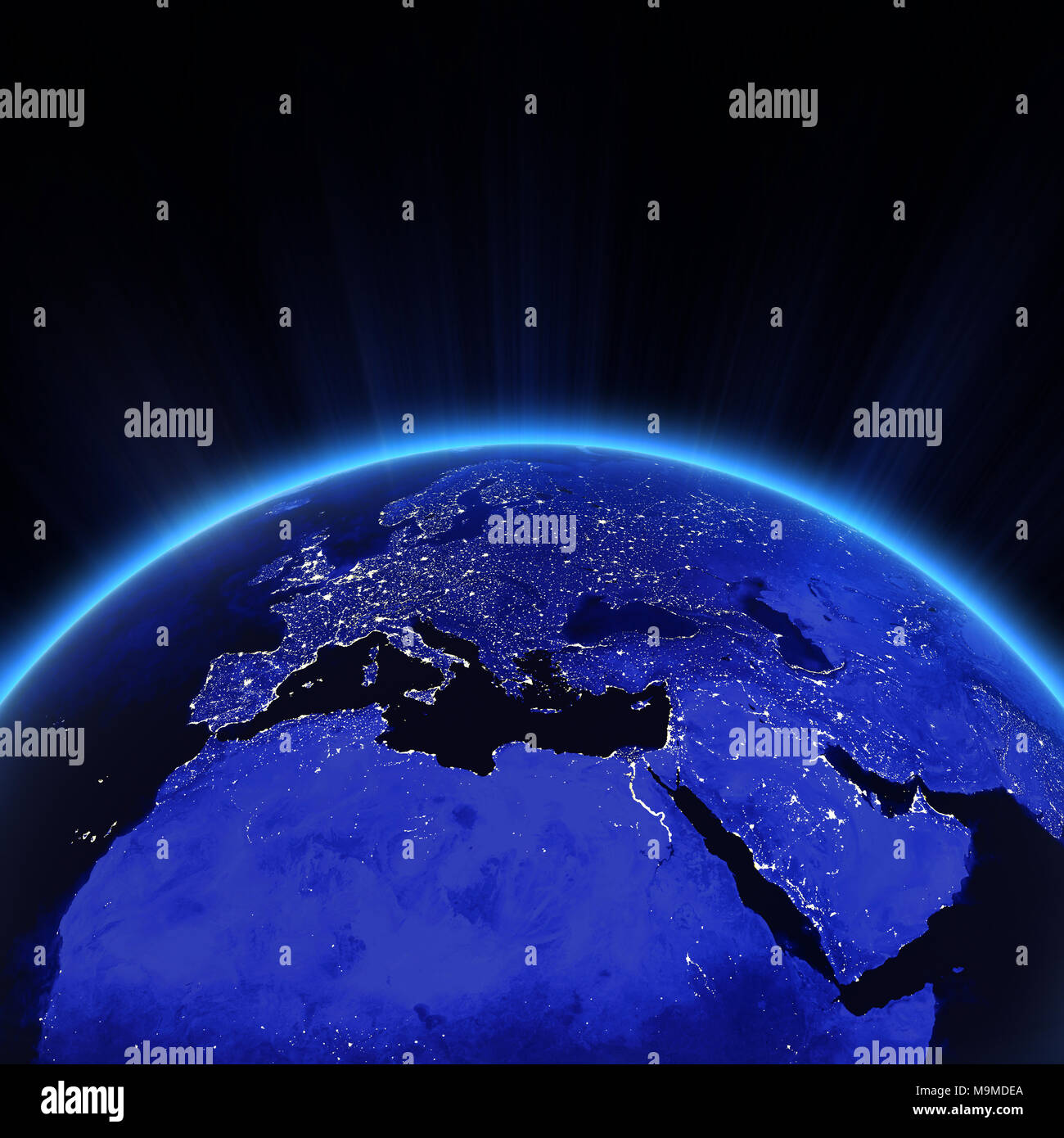 Italy map night hi-res stock photography and images - Alamy