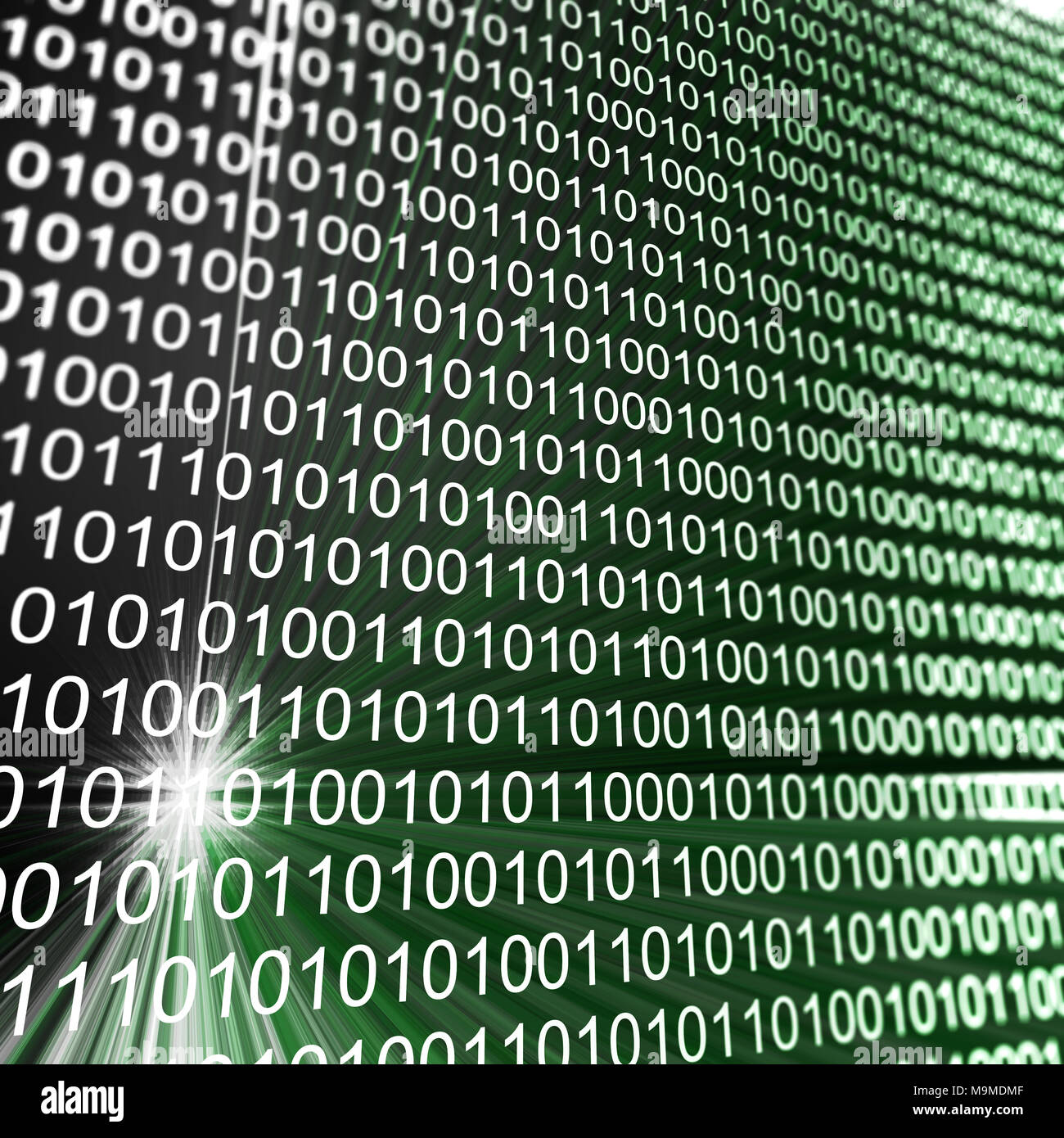 Binary matrix array 3d rendering Stock Photo - Alamy