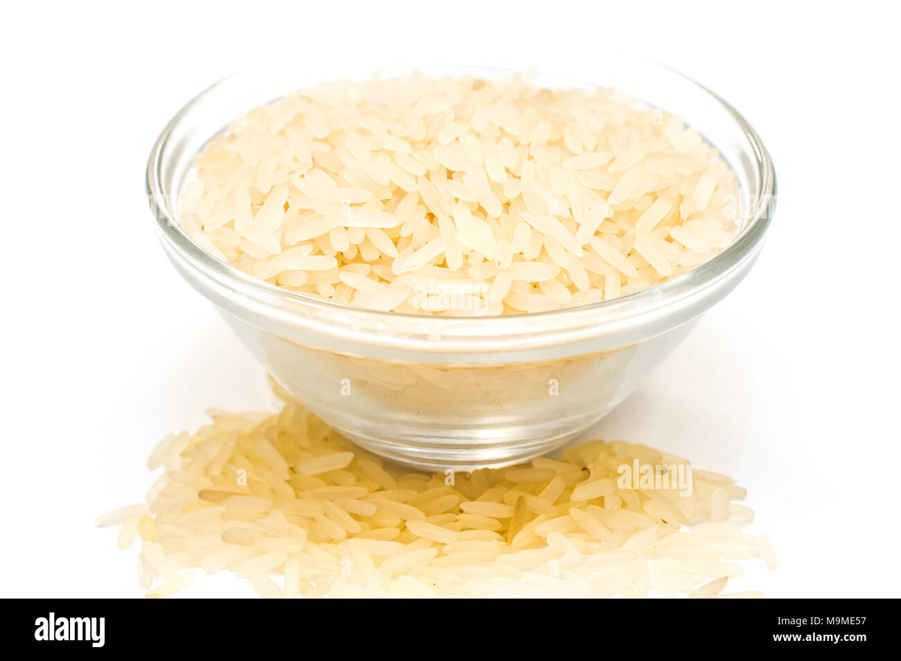 rice cereal in a glass plate Stock Photo