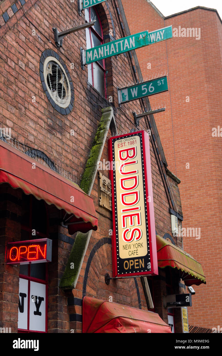 Buddies Diner, an American themed restaurant, in Northampton, UK Stock Photo