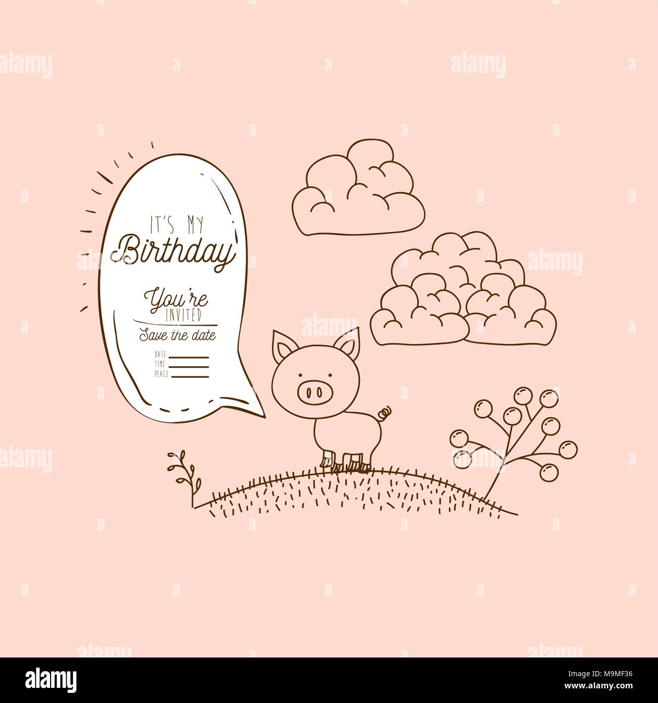 picture Cute Birthday Drawings Animals alamy