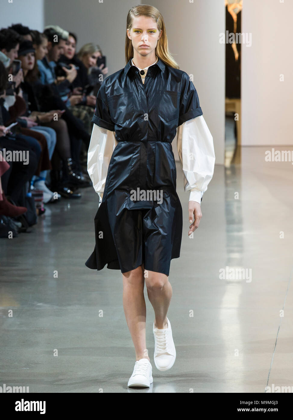 NEW YORK, NY - February 08, 2018: Abby Champion walks the runway at the Noon by Noor Fall Winter 2018 fashion show during York Fashion Week Stock Photo - Alamy