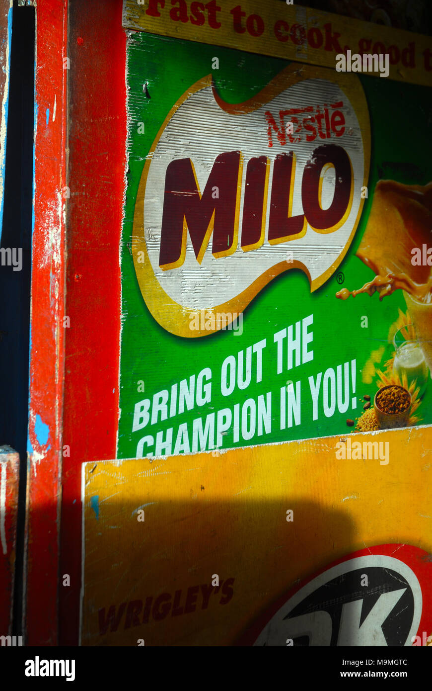 Advertisement Examples Milo Milo advert outside shop, Suva, Fiji Stock Photo - Alamy