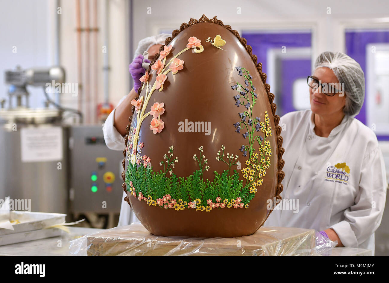 STANDALONE IMAGE Chocolatier Donna Oluban inspects the decoration