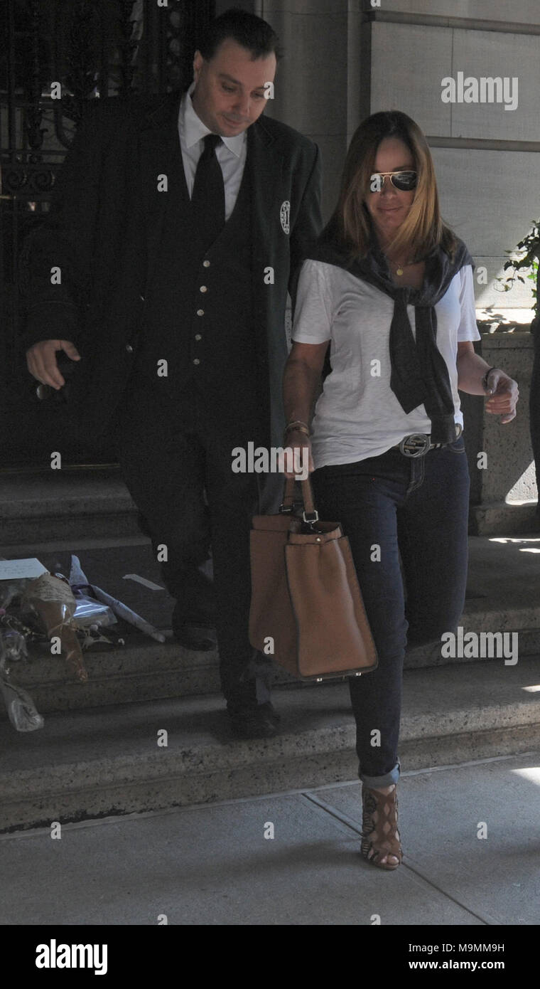 NEW YORK, NY - SEPTEMBER 05: Melissa Rivers is seen outside Joan Rivers' apartment on the Upper East Side of Manhattan on September 5, 2014 in New York City.  People:  Melissa Rivers Stock Photo