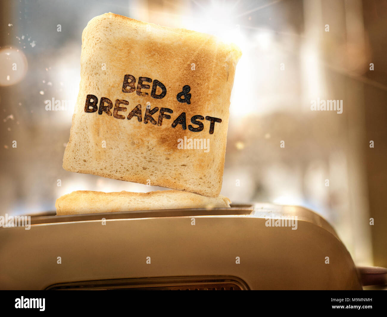 Toast bread jumps out of the toaster Stock Photo Alamy