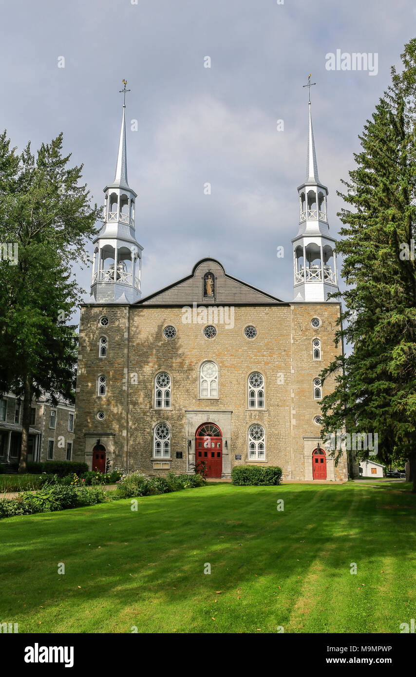 Catholic Church Sainte-Geneviève-de-Berthier, Berthierville, Québec, Canada Stock Photo