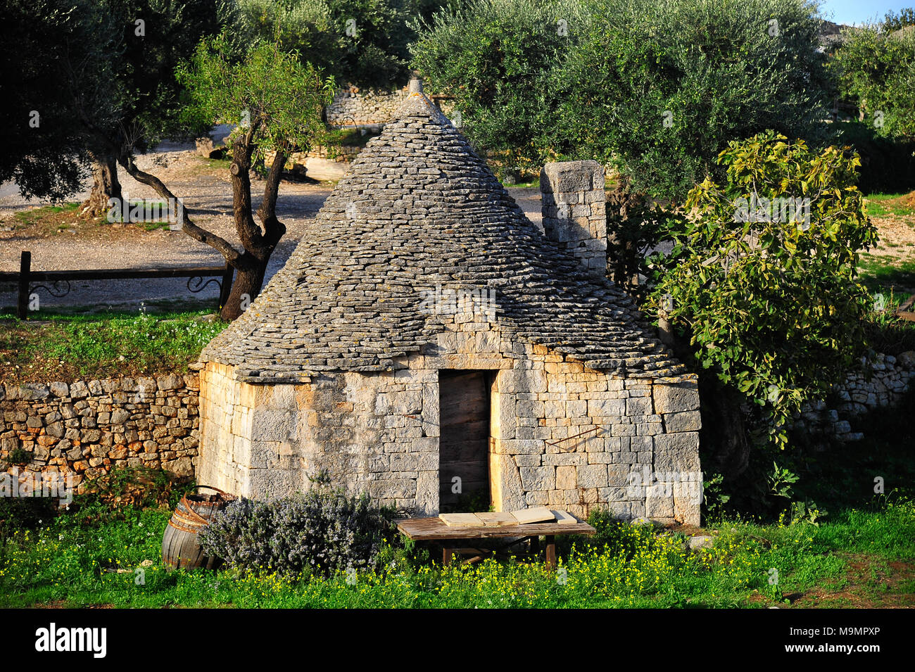 Trullo, round house, near Alberobello, Puglia, Italy Stock Photo - Alamy