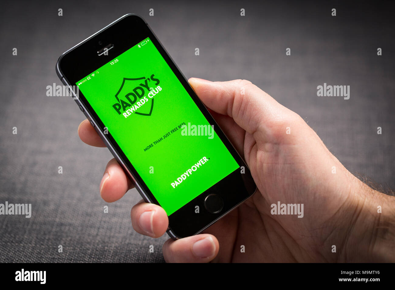 Paddy Power betting app on an iPhone Stock Photo