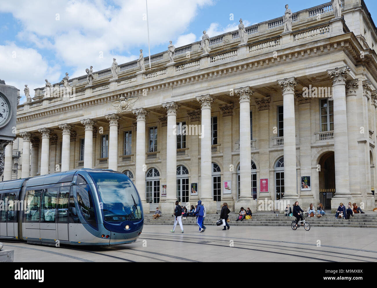 The Grand Theatre in the French city Bordeaux Stock Photo