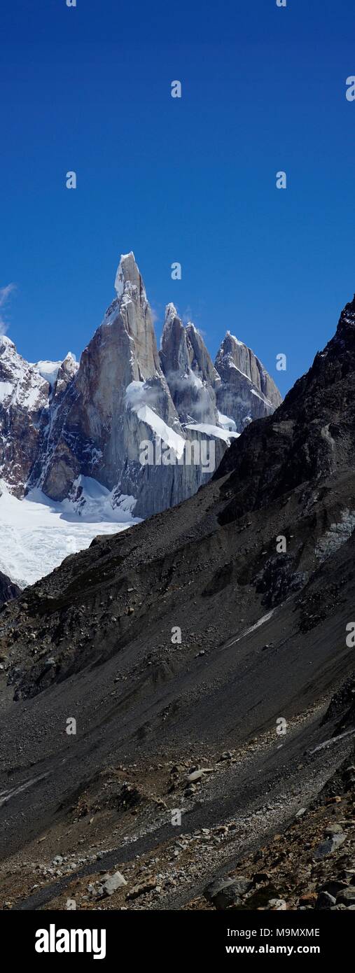 Summit of Cerro Torre, Parque Nacional Los Glaciares, Province of Santa Cruz, Patagonia, Argentina Stock Photo