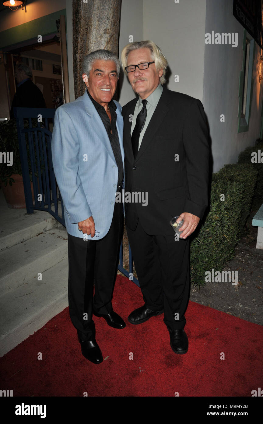 FORT LAUDERDALE, FL - JANUARY 08: Frank Vincent William Forsythe arrives at the screening of Genus On Hold at Cinema Paradiso.  GENIUS ON HOLD is a documentary film narrated by Frank Vincent (Goodfellas, Casino, Raging Bull) that tells the epic story of Walter L. Shaw, an engineering genius who, more than half a century ago, invented technology that transformed the rudimentary telephone system of the 1950’s into the foundation of today’s cutting edge global telecommunications industry. AT&T held a stranglehold monopoly.   on January 8, 2009 in Fort Lauderdale, Florida.   People:  Frank Vincent Stock Photo