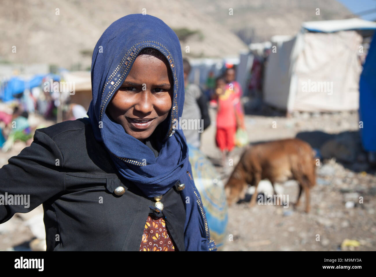 Woman, portrait, at Mekele, Region Tigray, Ethiopia Stock Photo