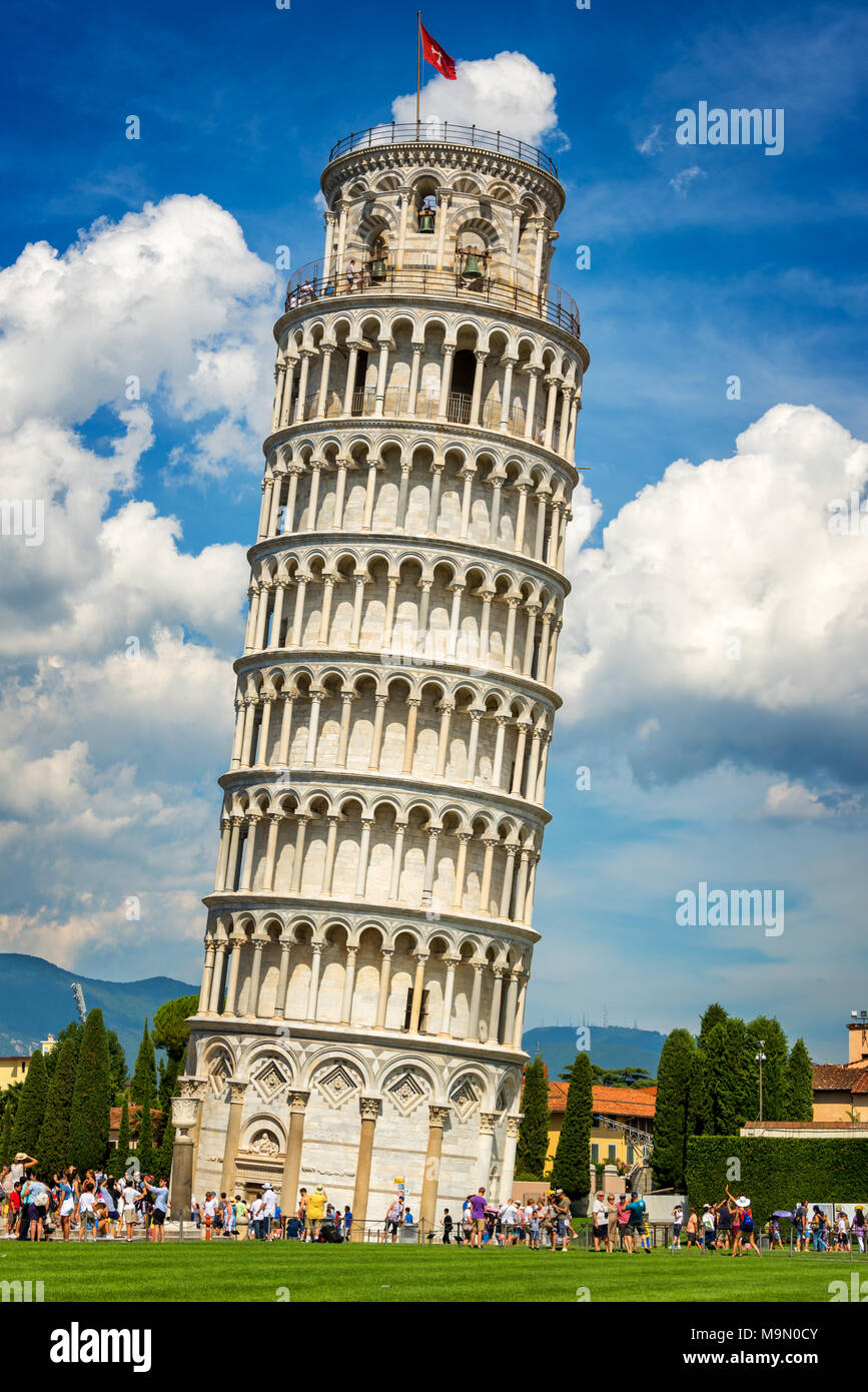 Leaning tower of Pisa in Tuscany, Italy Stock Photo
