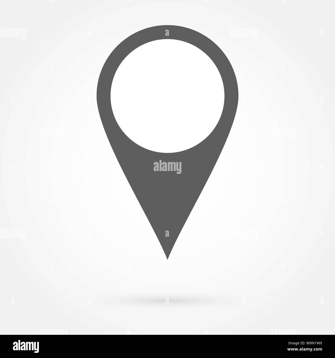 Pointer icon with shadow Stock Vector