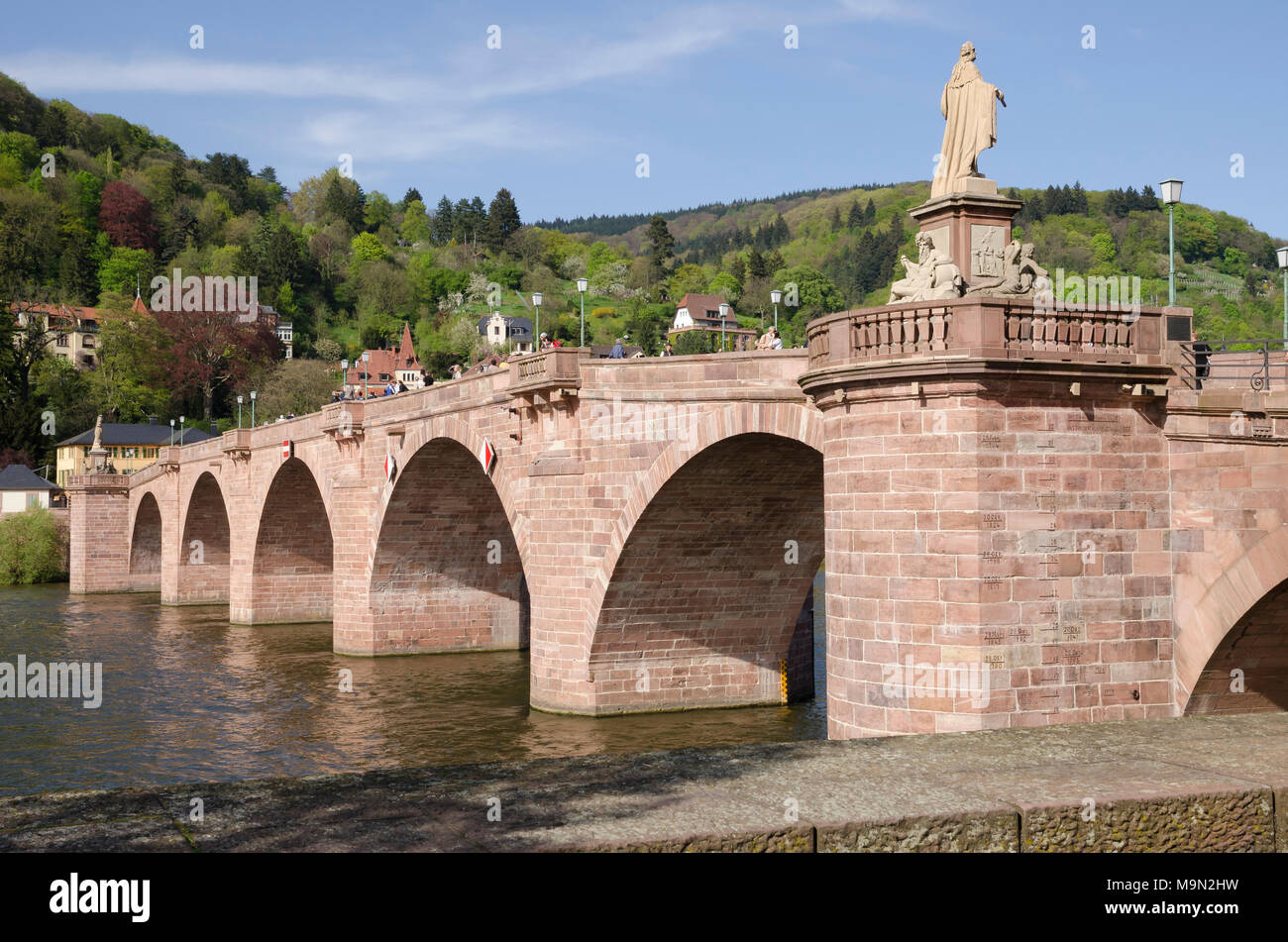 Alte Brücke, Heidelberg, Baden-Württemberg, Deustchland, Europa Stock Photo