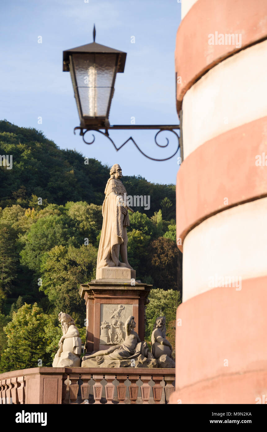 Skulpturengruppe, Alte Brücke, Heidelberg, Baden-Württemberg, Deustchland, Europa Stock Photo