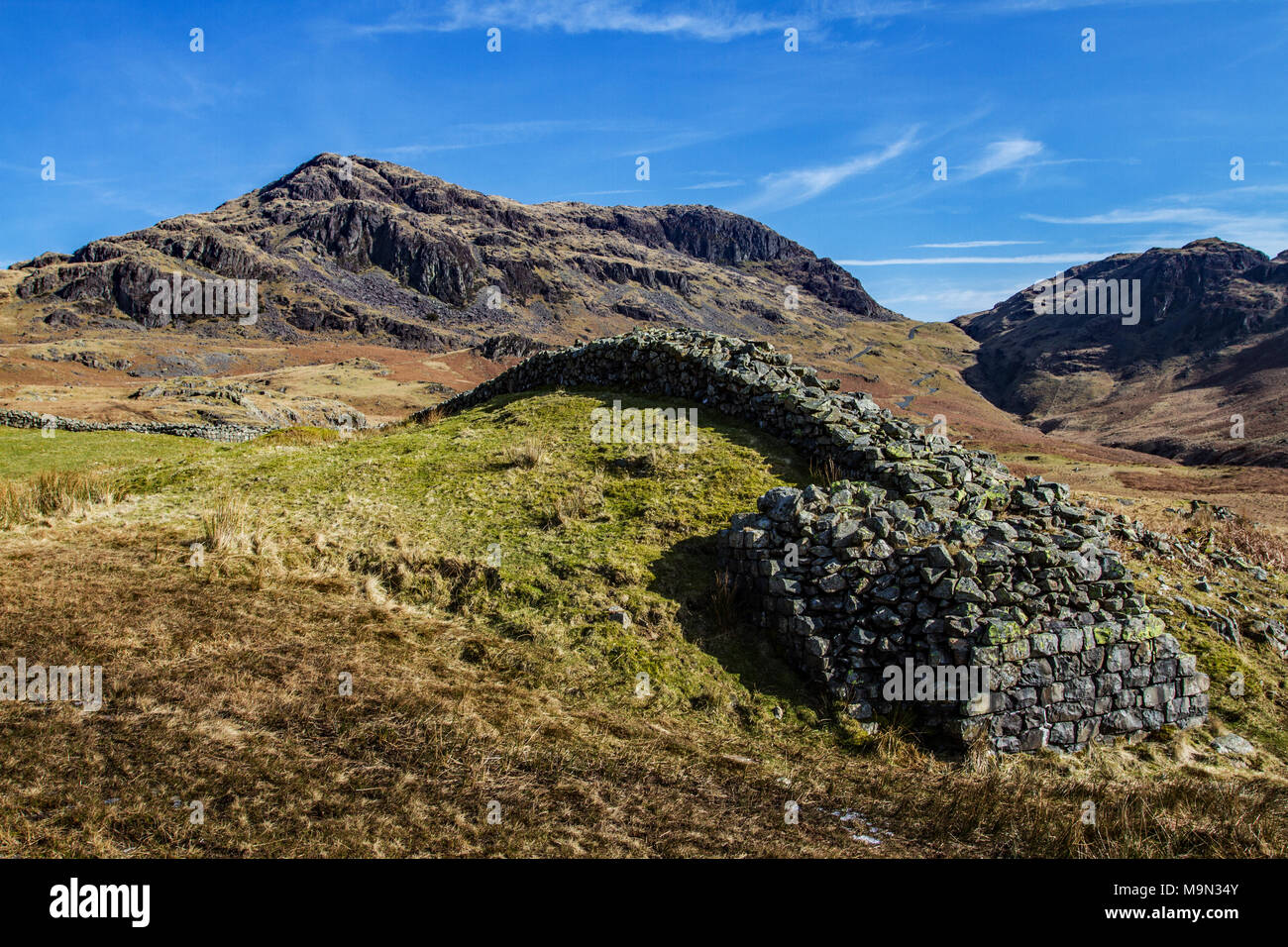 Hardknott Roman Fort, Cumbria. UK Stock Photo