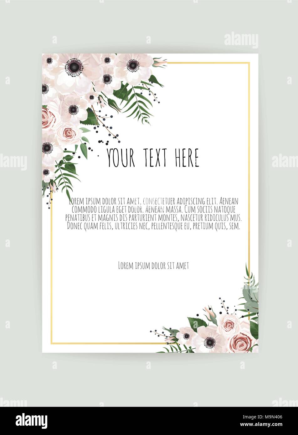 Spring flowers bouquet for vintage card. Vector illustration Stock ...
